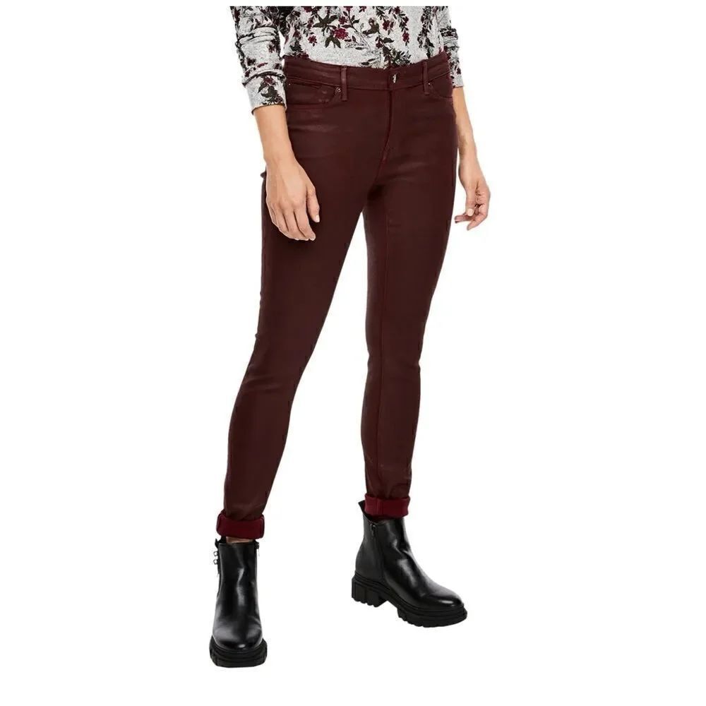 7 For All Mankind High-Waist Skinny Pant - Coated Brown